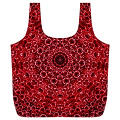 Red Wallpaper Mandala Pattern Art Full Print Recycle Bag (xxxl) by Uceng