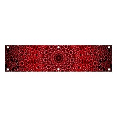 Red Wallpaper Mandala Pattern Art Banner And Sign 4  X 1 