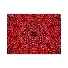 Red Wallpaper Mandala Pattern Art One Side Premium Plush Fleece Blanket (mini)