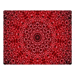 Red Wallpaper Mandala Pattern Art One Side Premium Plush Fleece Blanket (large)