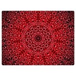 Red Wallpaper Mandala Pattern Art Premium Plush Fleece Blanket (Extra Small) 40 x30  Blanket Back