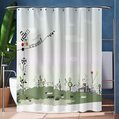 Abstract Shower Curtain 60  X 72  (medium)  by artworkshop