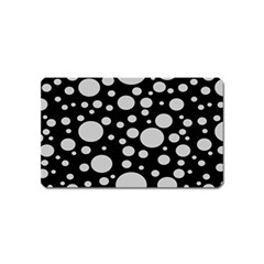 Black Circle Pattern Magnet (name Card)