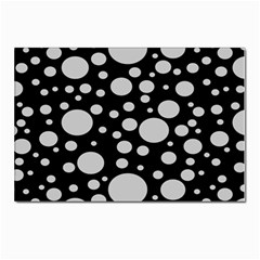 Black Circle Pattern Postcard 4 x 6  (pkg Of 10) by artworkshop