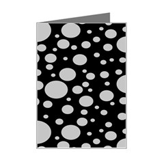 Black Circle Pattern Mini Greeting Card by artworkshop