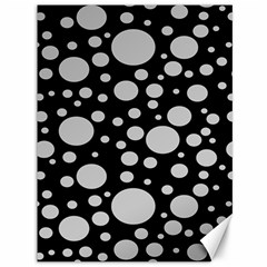 Black Circle Pattern Canvas 36  X 48  by artworkshop