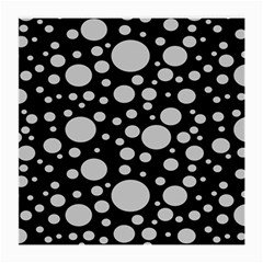 Black Circle Pattern Medium Glasses Cloth by artworkshop