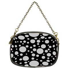 Black Circle Pattern Chain Purse (one Side) by artworkshop