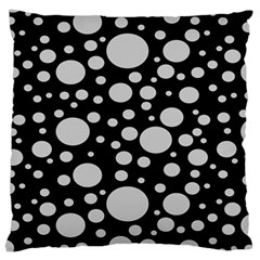 Black Circle Pattern Standard Premium Plush Fleece Cushion Case (one Side) by artworkshop