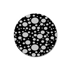 Black Circle Pattern Magnet 3  (round) by artworkshop