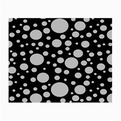 Black Circle Pattern Small Glasses Cloth by artworkshop