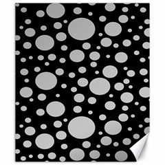 Black Circle Pattern Canvas 20  X 24  by artworkshop