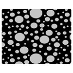 Black Circle Pattern One Side Premium Plush Fleece Blanket (Medium) 60 x50  Blanket Front