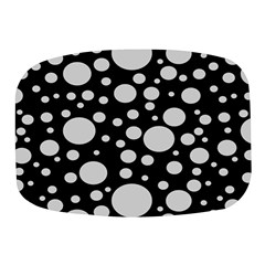 Black Circle Pattern Mini Square Pill Box by artworkshop