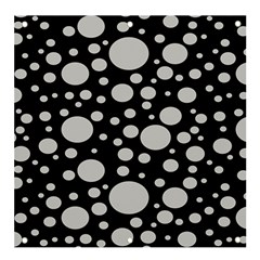 Black Circle Pattern Banner And Sign 4  X 4  by artworkshop