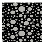 Black Circle Pattern Banner and Sign 4  x 4  Front