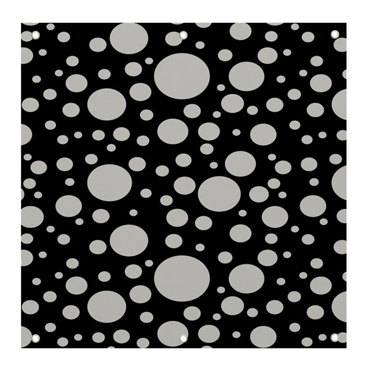 Black Circle Pattern Banner and Sign 4  x 4 