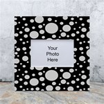 Black Circle Pattern White Box Photo Frame 4  x 6  Front