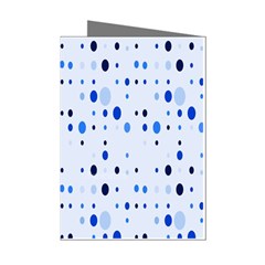 Blue Circle Pattern Mini Greeting Cards (pkg Of 8) by artworkshop