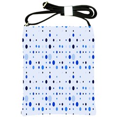 Blue Circle Pattern Shoulder Sling Bag by artworkshop