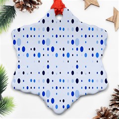 Blue Circle Pattern Ornament (snowflake) by artworkshop