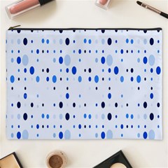 Blue Circle Pattern Cosmetic Bag (xxxl) by artworkshop