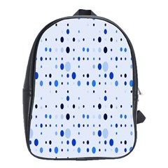 Blue Circle Pattern School Bag (large) by artworkshop