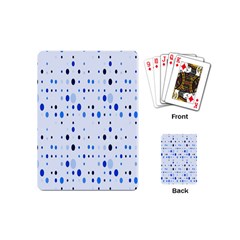 Blue Circle Pattern Playing Cards Single Design (mini) by artworkshop