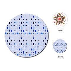 Blue Circle Pattern Playing Cards Single Design (round) by artworkshop