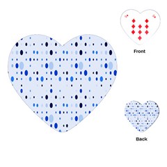 Blue Circle Pattern Playing Cards Single Design (heart) by artworkshop