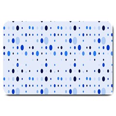 Blue Circle Pattern Large Doormat by artworkshop