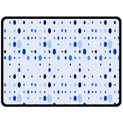 Blue Circle Pattern Fleece Blanket (large) by artworkshop