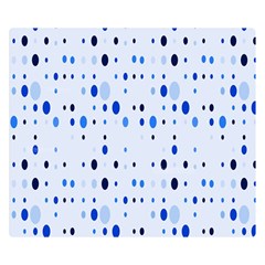 Blue Circle Pattern Premium Plush Fleece Blanket (small) by artworkshop