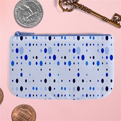 Blue Circle Pattern Large Coin Purse by artworkshop