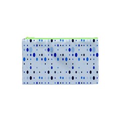 Blue Circle Pattern Cosmetic Bag (xs) by artworkshop