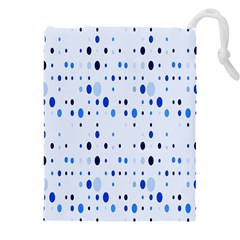 Blue Circle Pattern Drawstring Pouch (5xl) by artworkshop