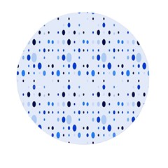 Blue Circle Pattern Mini Round Pill Box (pack Of 5) by artworkshop