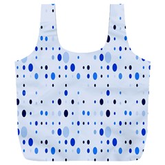 Blue Circle Pattern Full Print Recycle Bag (xxl) by artworkshop