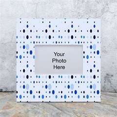 Blue Circle Pattern White Box Photo Frame 4  X 6  by artworkshop