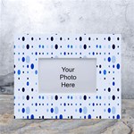 Blue Circle Pattern White Tabletop Photo Frame 4 x6  Front