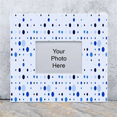 Blue Circle Pattern White Wall Photo Frame 5  X 7  by artworkshop