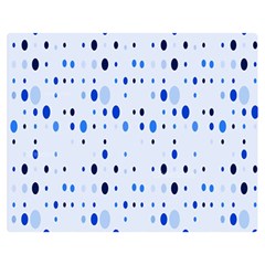 Blue Circle Pattern One Side Premium Plush Fleece Blanket (medium) by artworkshop