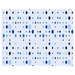 Blue Circle Pattern One Side Premium Plush Fleece Blanket (Medium) 60 x50  Blanket Front