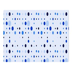 Blue Circle Pattern One Side Premium Plush Fleece Blanket (large) by artworkshop