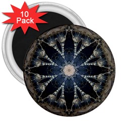 Mandala Ornament Background 3  Magnets (10 Pack)  by Uceng