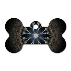 Mandala Ornament Background Dog Tag Bone (two Sides) by Uceng