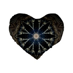 Mandala Ornament Background Standard 16  Premium Heart Shape Cushions by Uceng