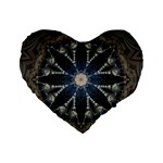 Mandala Ornament Background Standard 16  Premium Flano Heart Shape Cushions Front