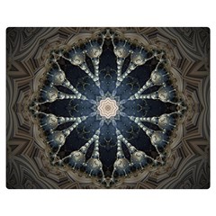 Mandala Ornament Background Premium Plush Fleece Blanket (medium) by Uceng