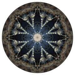 Mandala Ornament Background Round Trivet by Uceng